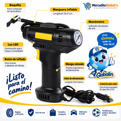 Compresor de Aire Portátil 12V 🚗💨