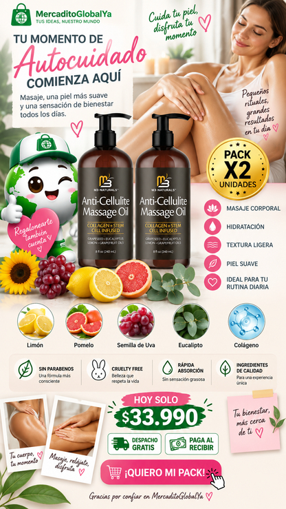 Pack 2 Aceites Masaje Corporal Reafirma