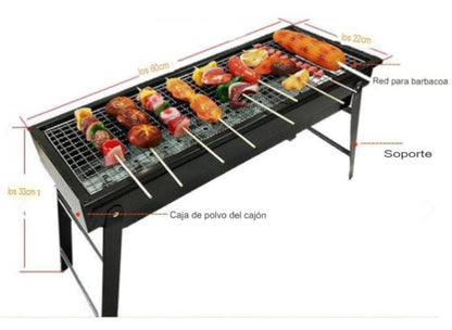 Parrilla de Carbón Portátil de Acero