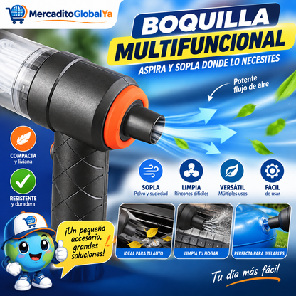 Aspirador Portátil con Soplador y Compresor de Aire