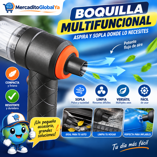 Aspirador Portátil con Soplador y Compresor de Aire